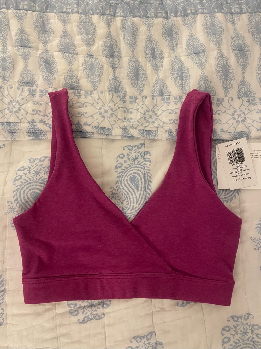 NWT Beyond Yoga Sports Bra Spacedye Magenta Pink
